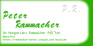 peter rammacher business card